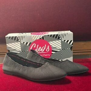 Cleo Women's Black Stretch Flats